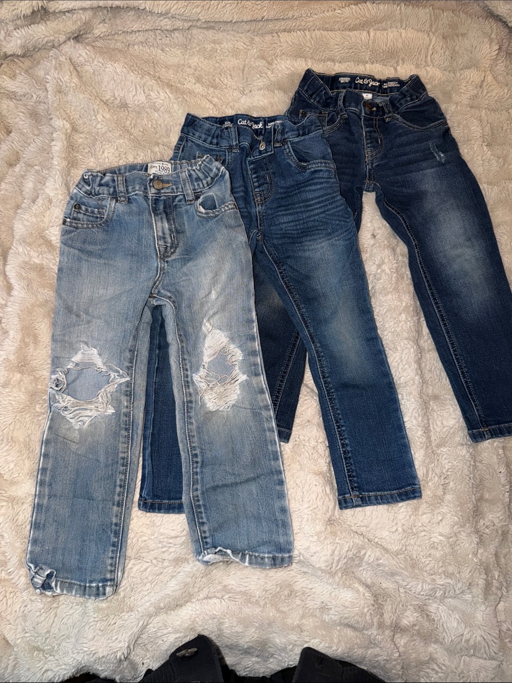Boys' Jeans Trio - Light Blue, Medium Blue, Dark Blue